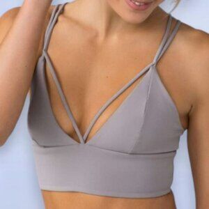 Lululemon Pushing Limits Bra‎ in Dark Chrome - Size 10